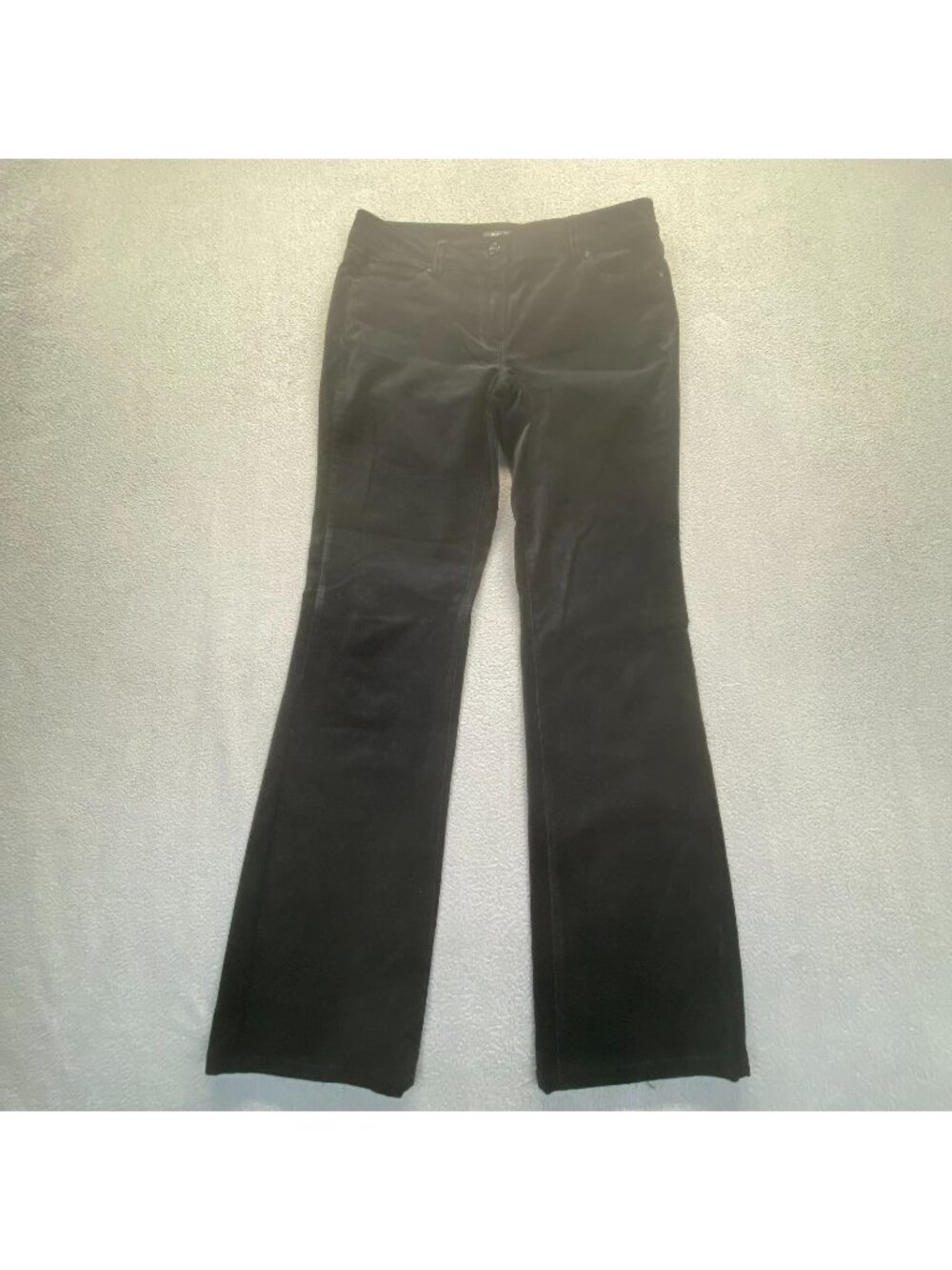 White House Black Market Noir Black Velvet Bootcut Pants Size 4R